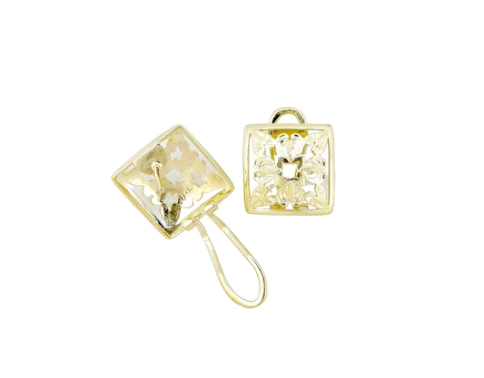 14K Anthurium Quilt Earring - Large — Hawaiian jewelry from Ashley's Gift Shop