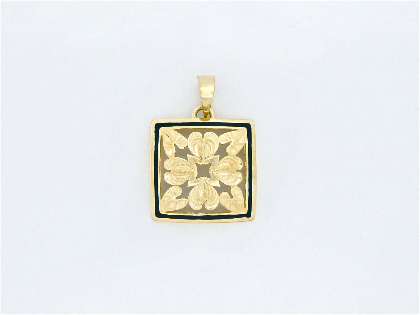 Anthurium Quilt Pendant - Large image 0