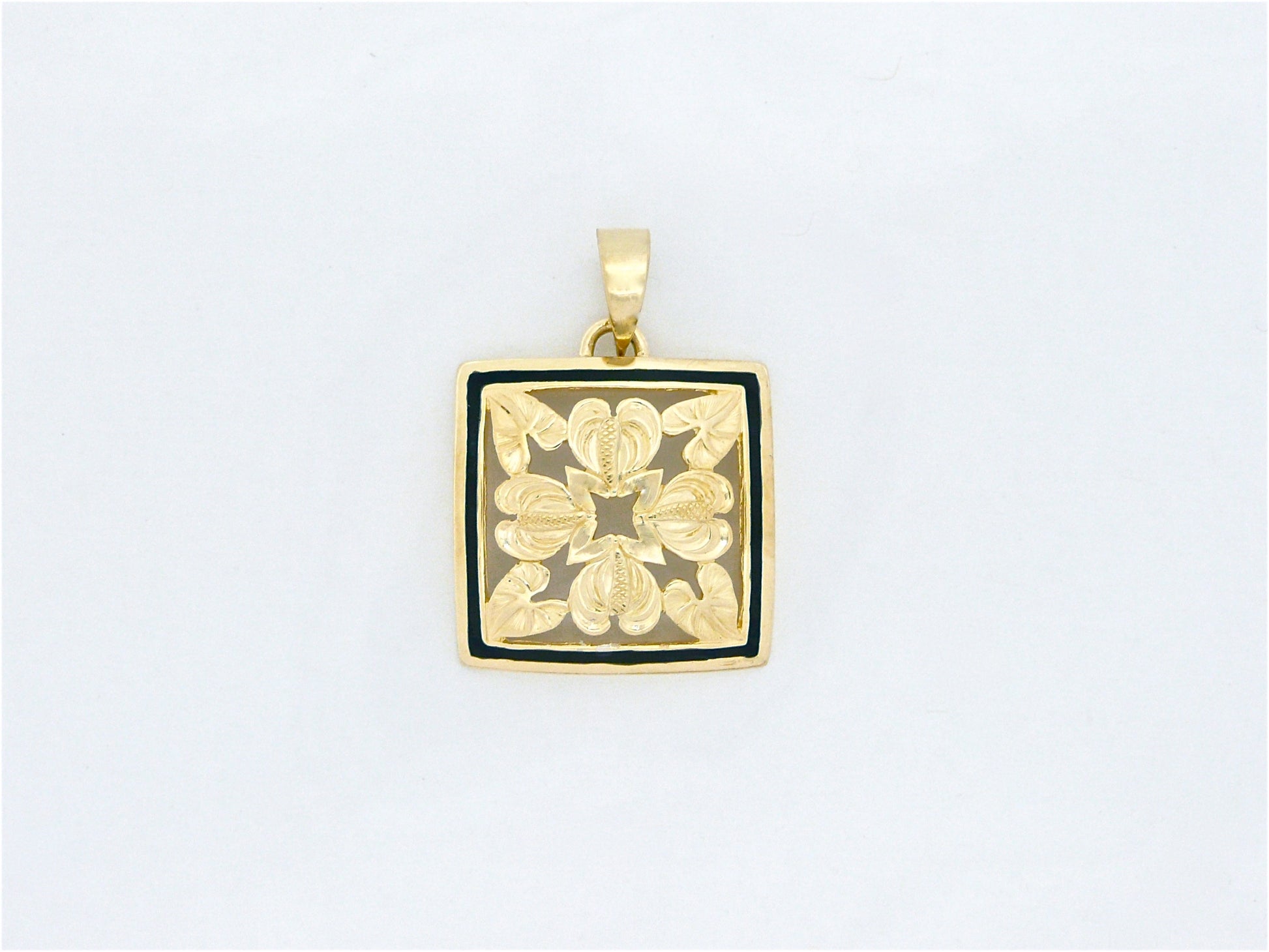 Anthurium Quilt Pendant - Large image 0