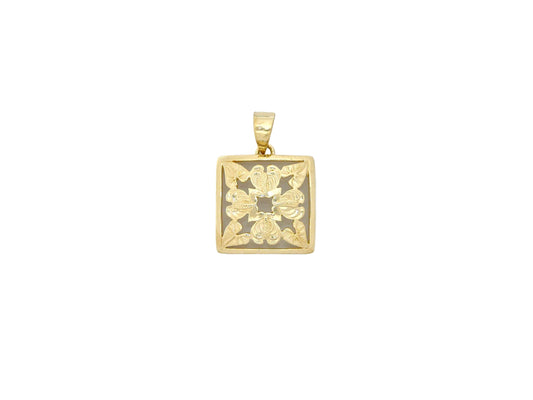 14K Anthurium Quilt Pendant - Small — Hawaiian jewelry from Ashley's Gift Shop