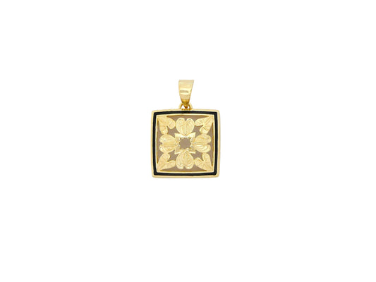14K Anthurium Quilt Pendant - Small — Hawaiian jewelry from Ashley's Gift Shop