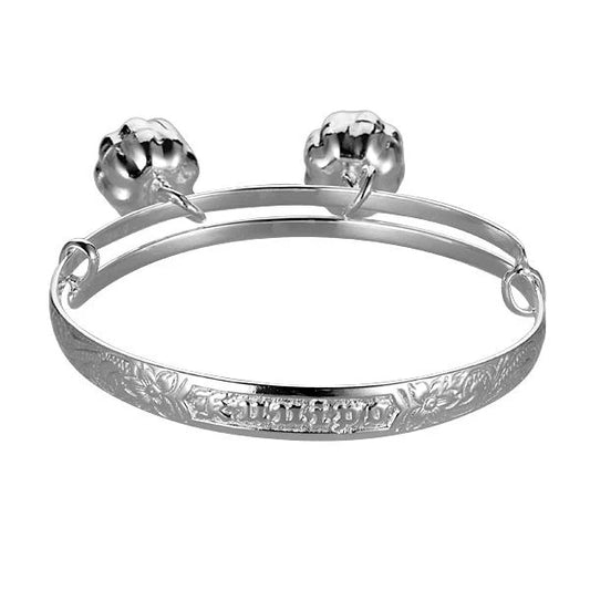 Baby Kuuipo Bangle w/bell — 925 Sterling Silver Hawaiian jewelry from Ashley's Gift Shop