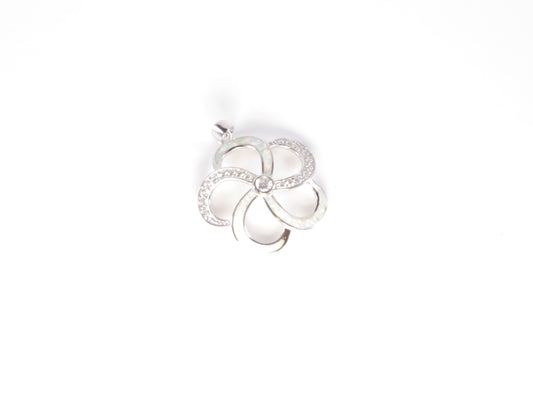 Silver Plumeria Pendant image 0