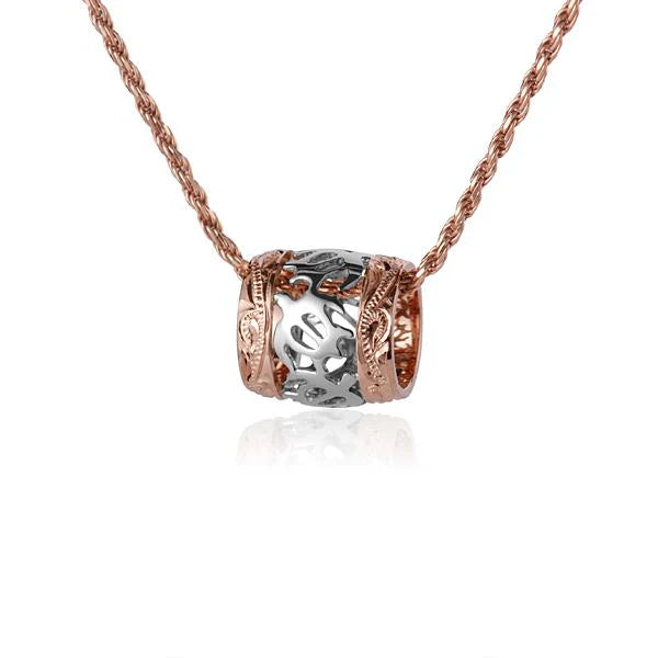 14k Honu Scroll Barrel Pendant image 0