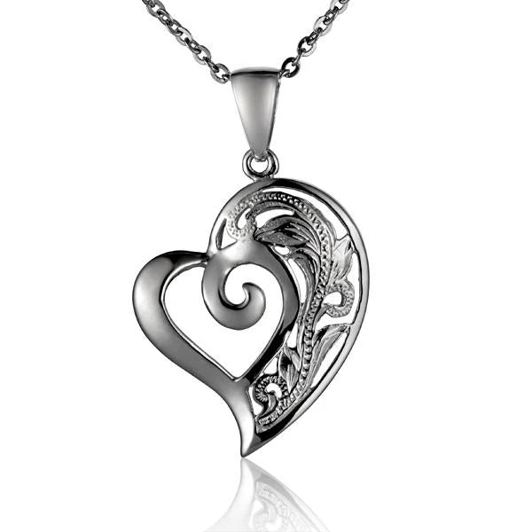 SP Heart S/T Scroll Pendant image 0