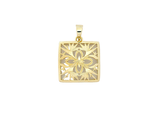 14K BOP Quilt Pendant - Large — Hawaiian jewelry from Ashley's Gift Shop