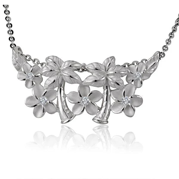 5Plumeria 3 Palm Tree Pendant image 0