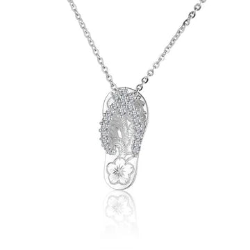 18CZ Scroll Slipper Pendant image 0