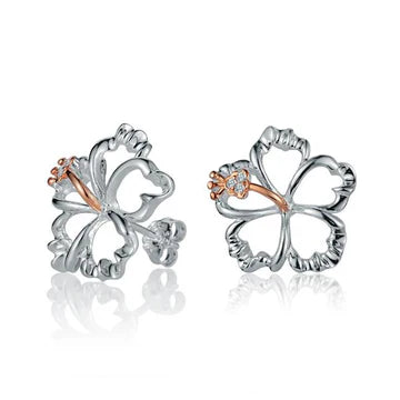Floating Hibiscus Earring - 18mm image 0