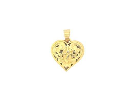14K Cut-Out Heart Pendant #2 — Hawaiian jewelry from Ashley's Gift Shop