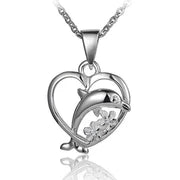 Heart w/ Dolphin 2F Pendant image 0
