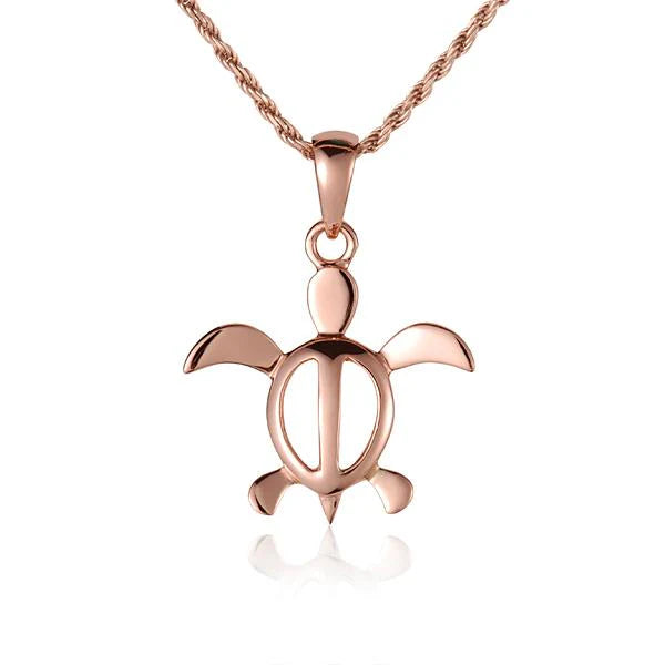14K Rose Gold Honu Pendant image 0
