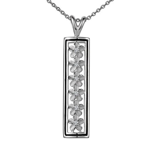 Rectangle 6 Plumeria Pendant image 0