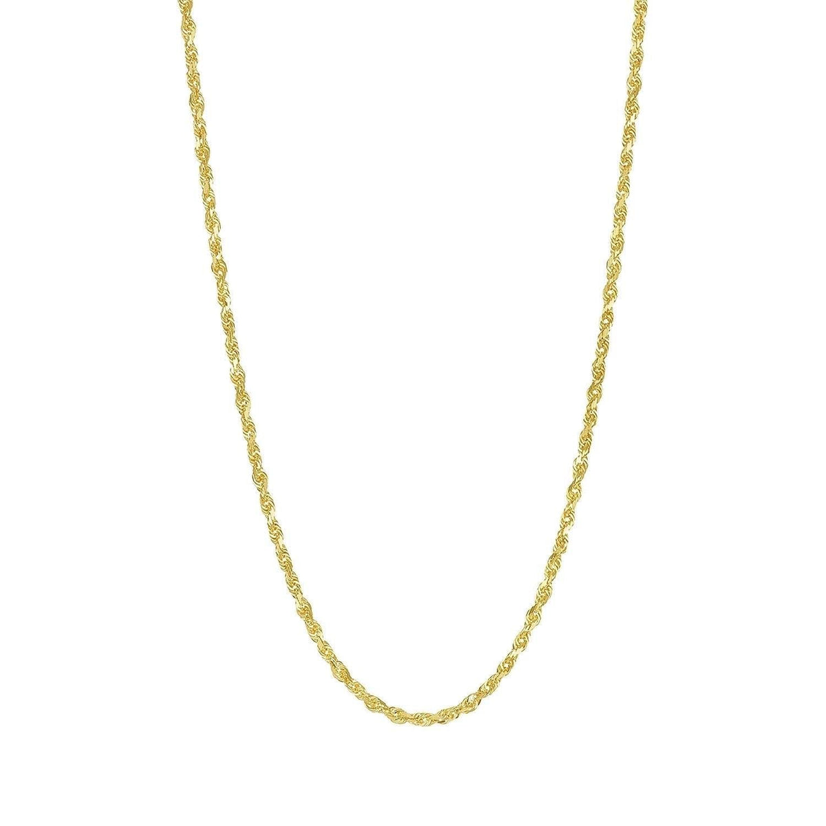 Hawaiian diamond cut rope chain in 2mm width.