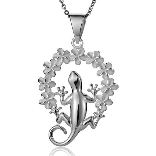 Sterling silver Dolphin Circle Lei Pendant featuring a dolphin design, crafted from 925 silver, perfect for jewelry collection.