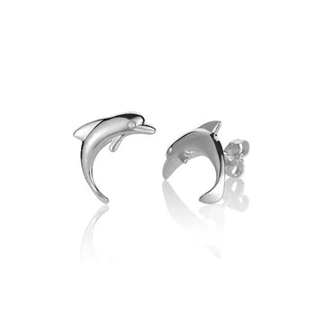 Large dolphin earring by Ashley's Gift Shop featuring a detailed silver dolphin charm for stylish aquatic-inspired jewelry.