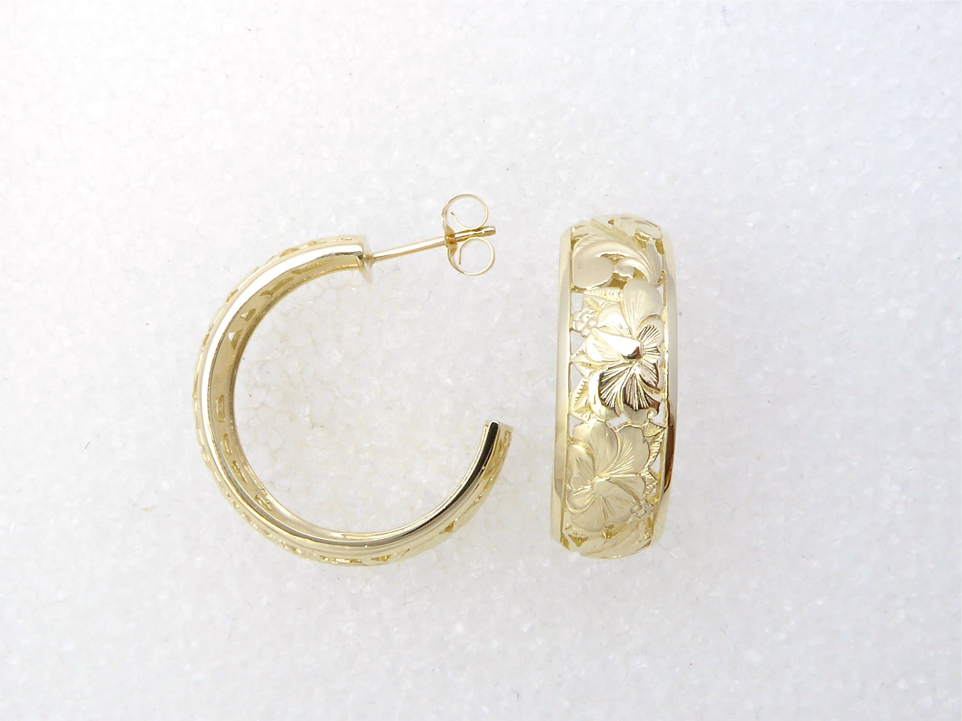 Dome Hoop Earring - Long/8mm image 0
