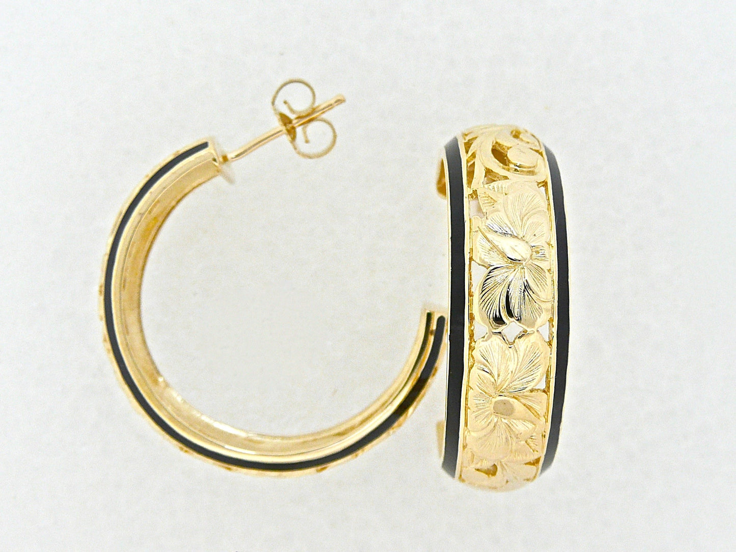 Dome Hoop Earring - Long/8mm image 0