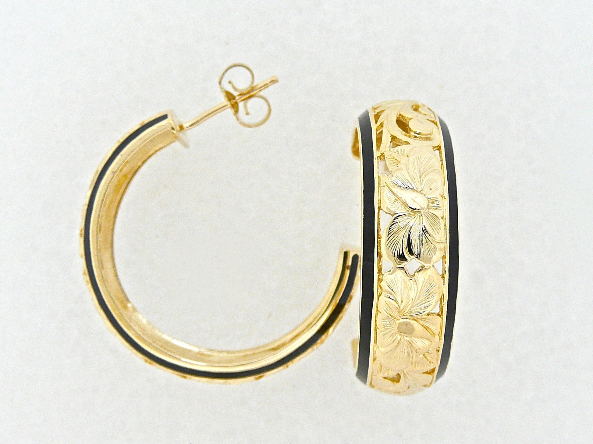 Dome Hoop Earring - Long/8mm image 0