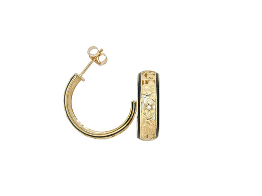 14K Dome Hoop Earring - Small/6mm — Hawaiian jewelry from Ashley's Gift Shop