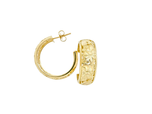 14K Dome Hoop Earring - Small/8mm — Hawaiian jewelry from Ashley's Gift Shop