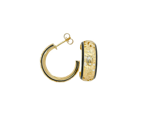 14K Dome Hoop Earring - Small/8mm — Hawaiian jewelry from Ashley's Gift Shop