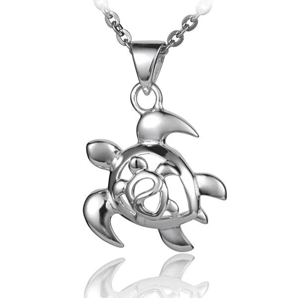Left Honu w/ Tiny Honu Inside Pendant image 0