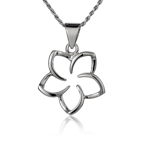 Floating Plumeria Pendant - 20mm image 0