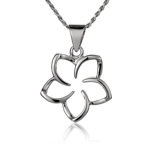 Floating Plumeria Pendant - 20mm image 0