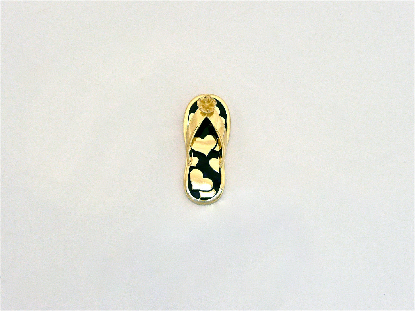 Enamel Around Heart Slipper Pendant image 0