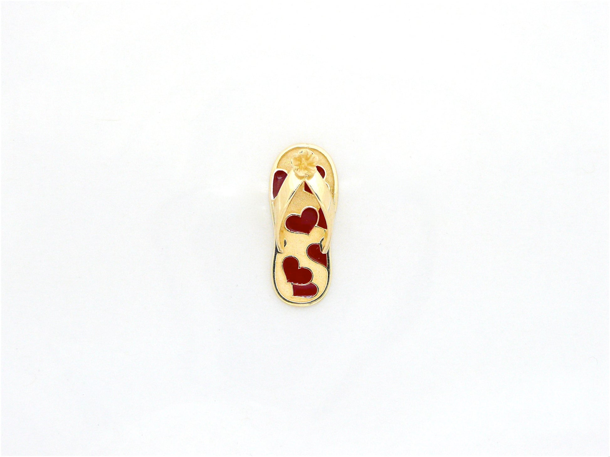 Enamel Heart Slipper Pendant image 0