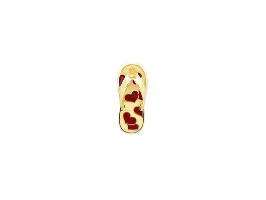 14K Enamel Heart Slipper Pendant — Hawaiian jewelry from Ashley's Gift Shop