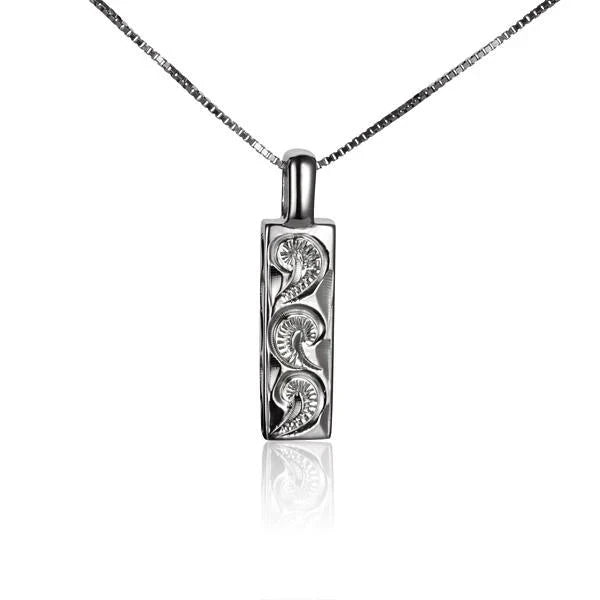 Hawaiian 925 Sterling Silver eSP VTCL Engraving Pendant with intricate design.