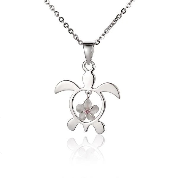 Plumeria in Honu Pendant image 0