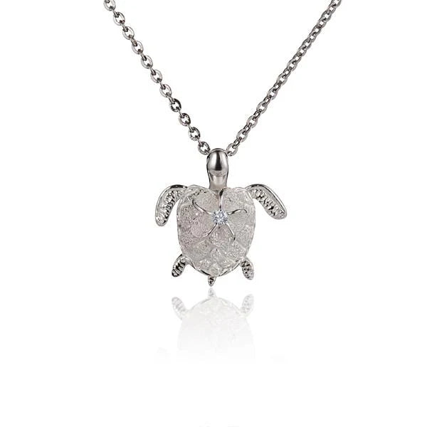 Plumeria on Turtle Pendant - 8mm image 0