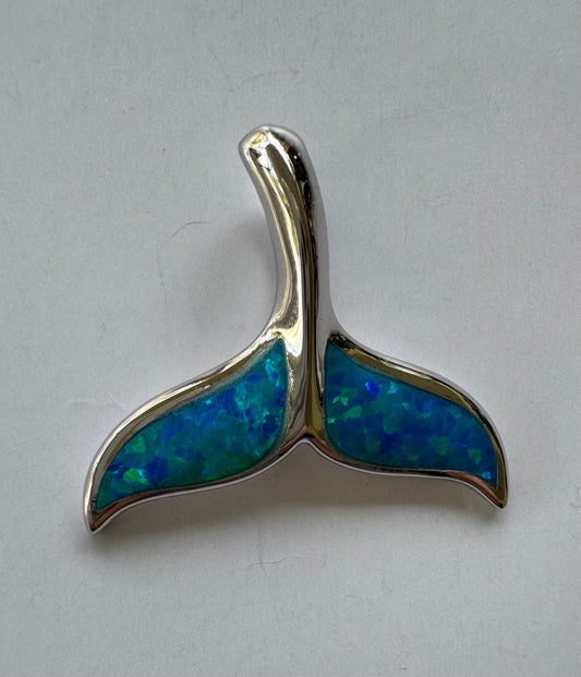 Opal Whale Tail Pendant image 0