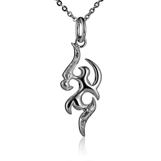 Flames with scroll design pendant featuring intricate metalwork, crafted by Ashley's Gift Shop.