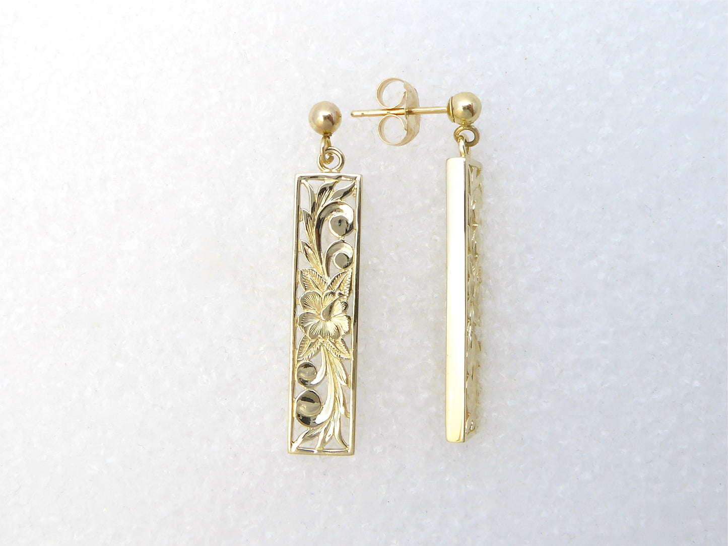Flat Vertical Earring - Long/6mm image 0