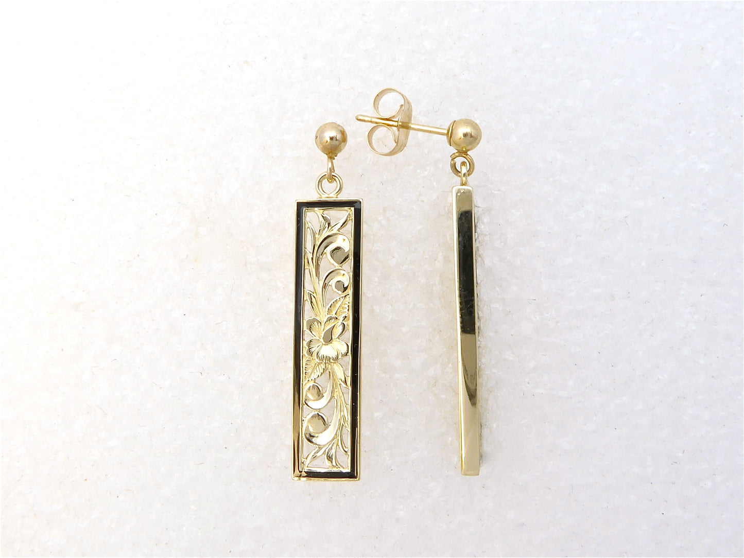 Flat Vertical Earring - Long/6mm image 0