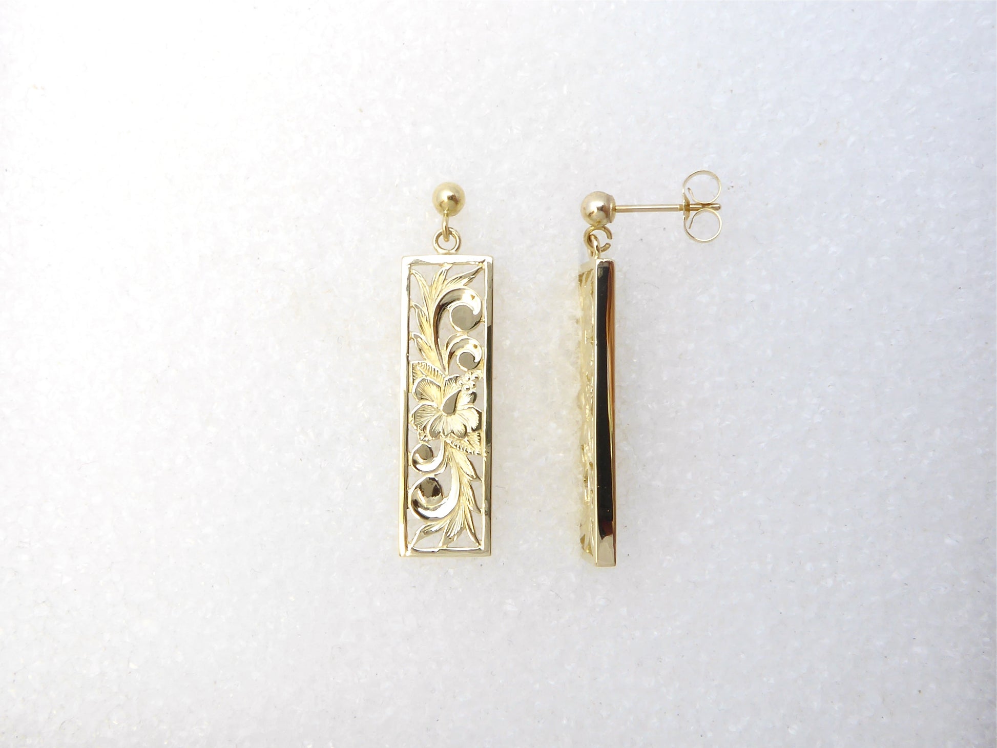 Flat Vertical Earring - Small/6mm image 0