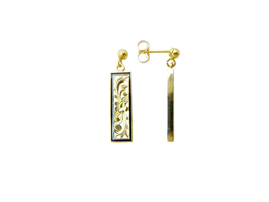 14K Flat Vertical Earring - Small/6mm — Hawaiian jewelry from Ashley's Gift Shop