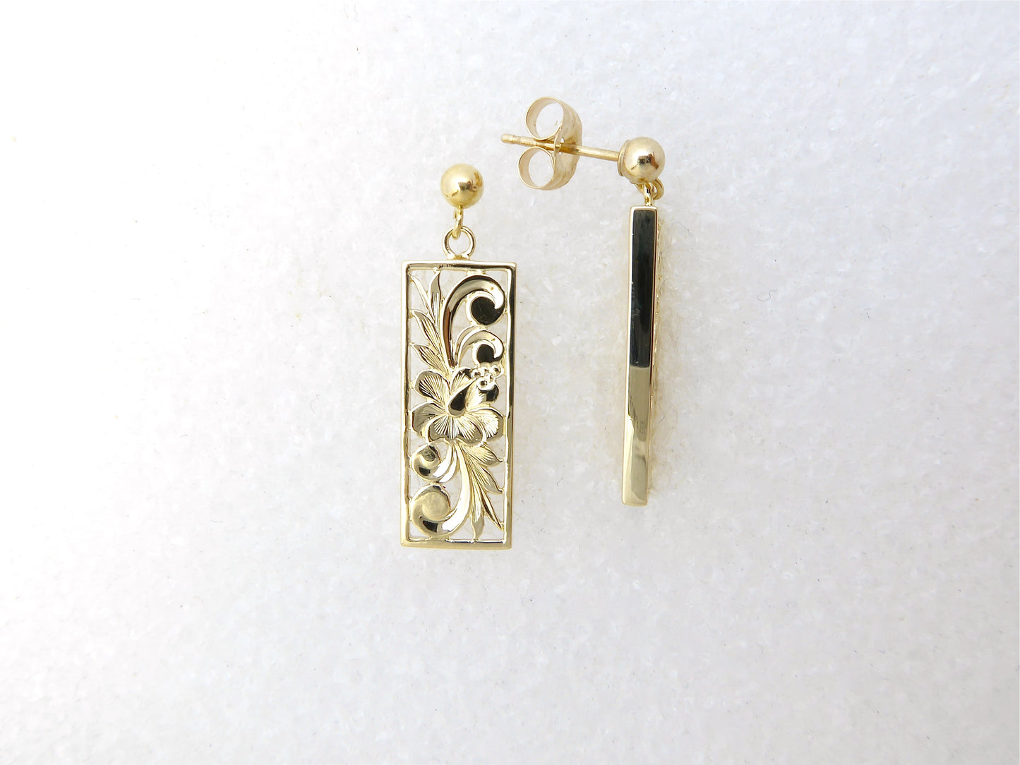 Flat Vertical Earring - Small/8mm image 0