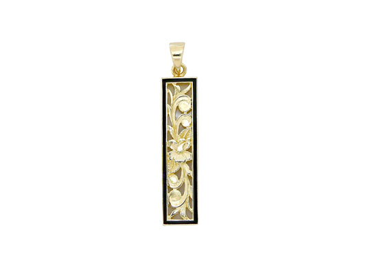14K Flat Vertical Pendant - 6mm — Hawaiian jewelry from Ashley's Gift Shop
