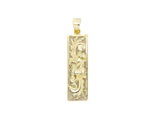 14K Flat Vertical Pendant - 8mm — Hawaiian jewelry from Ashley's Gift Shop