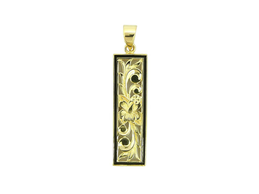 14K Flat Vertical Pendant - 8mm — Hawaiian jewelry from Ashley's Gift Shop