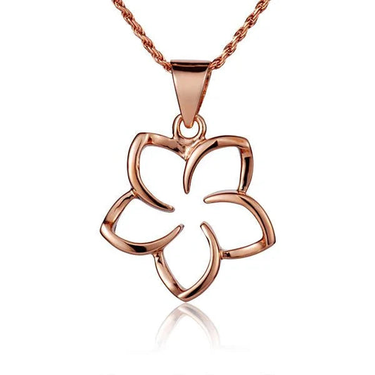 Sterling silver Floating Plumeria PG pendant, 20mm, showcasing delicate floral design on a smooth silver background.