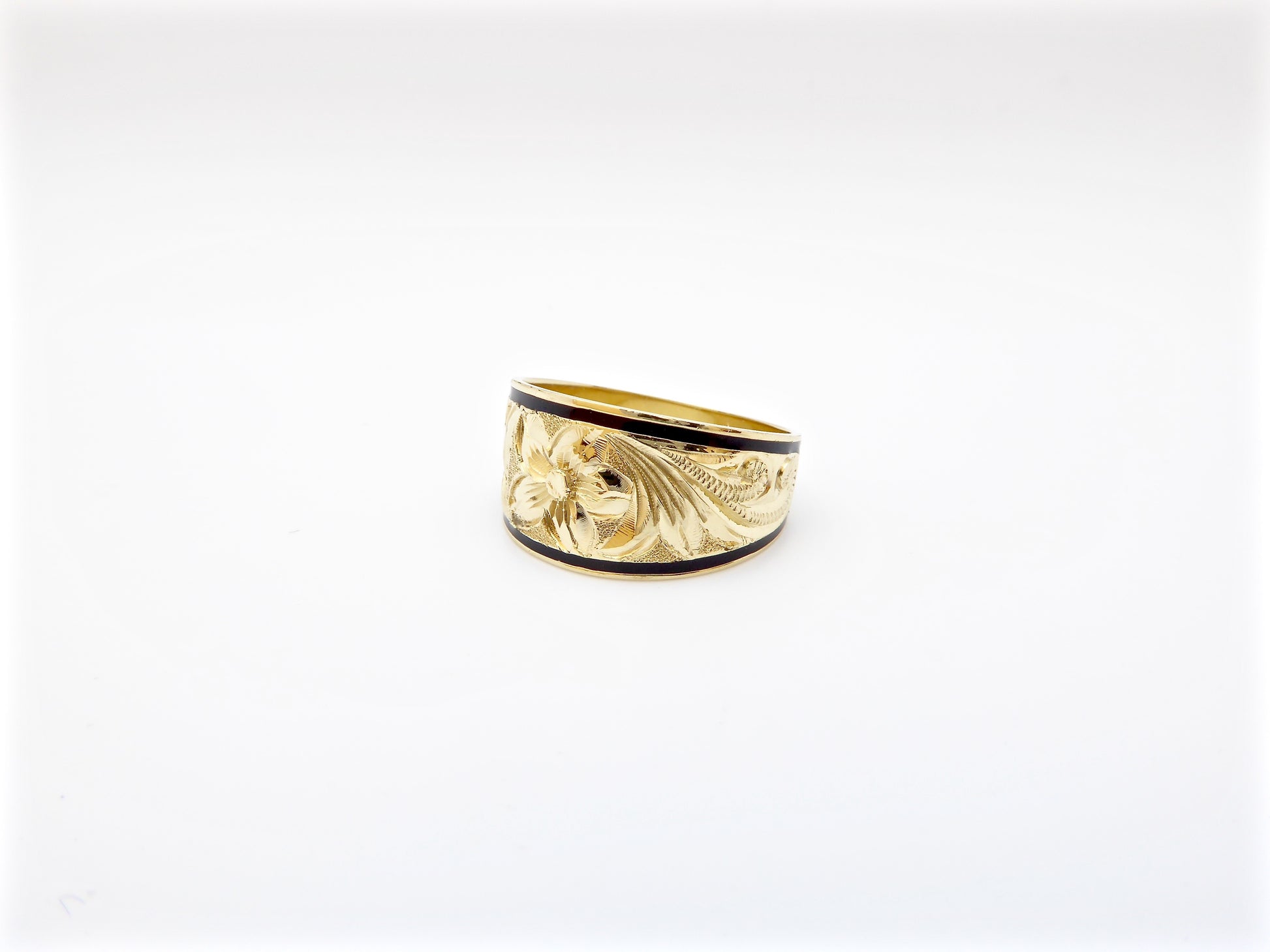 Gold Ring Black Inlay image 0