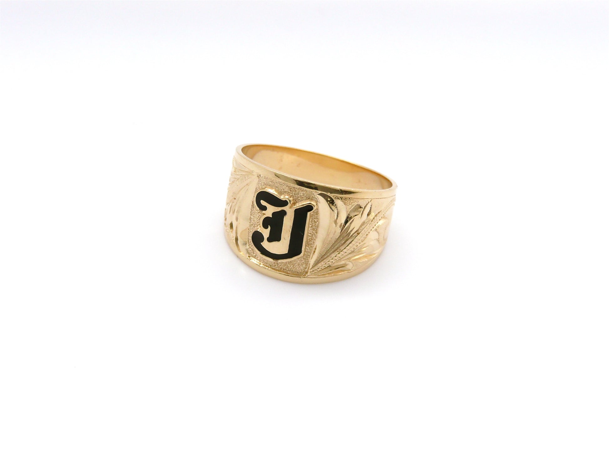 Gold Ring Black Inlay image 0