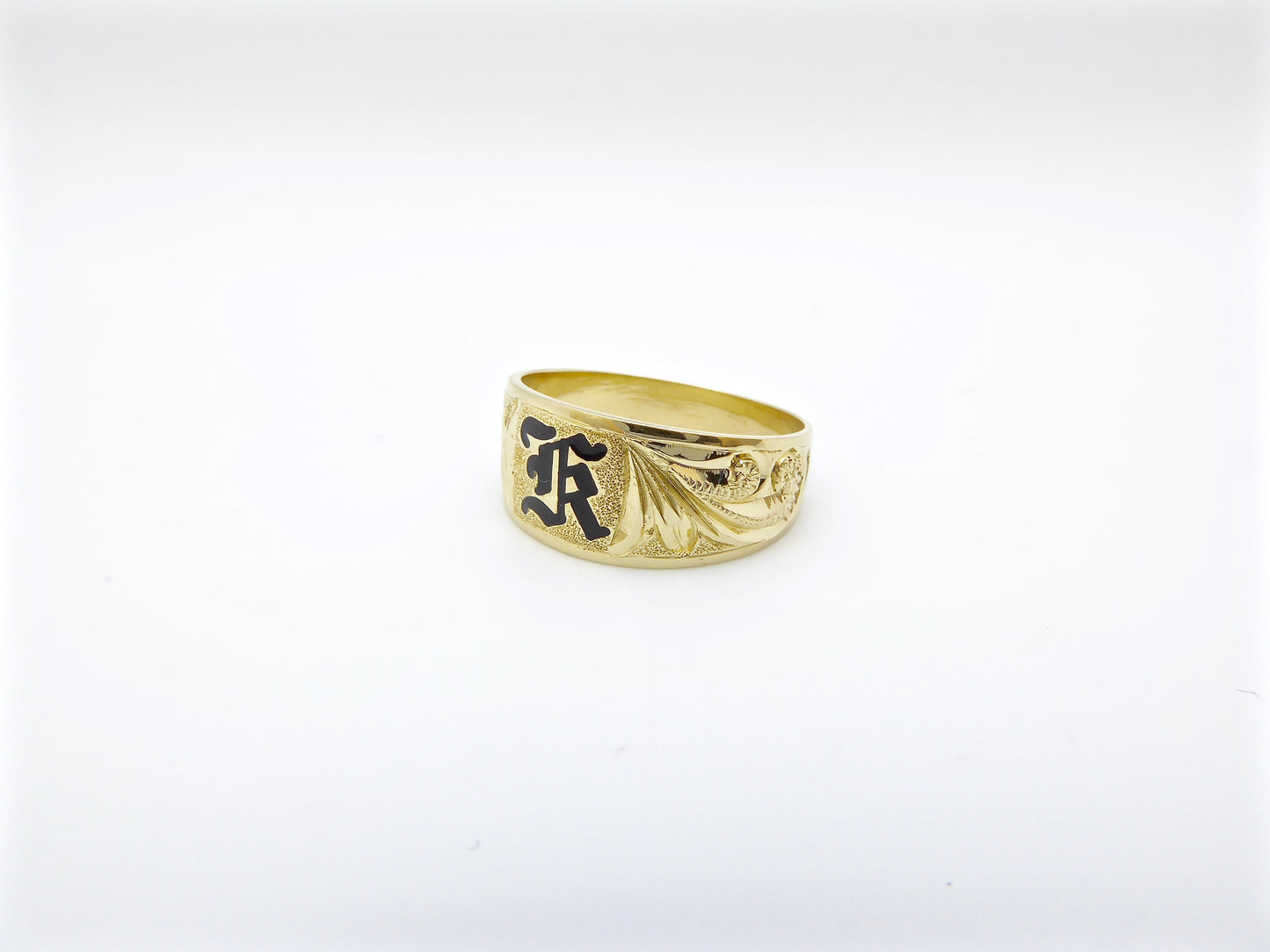 Gold Ring with Letter 2 image 0