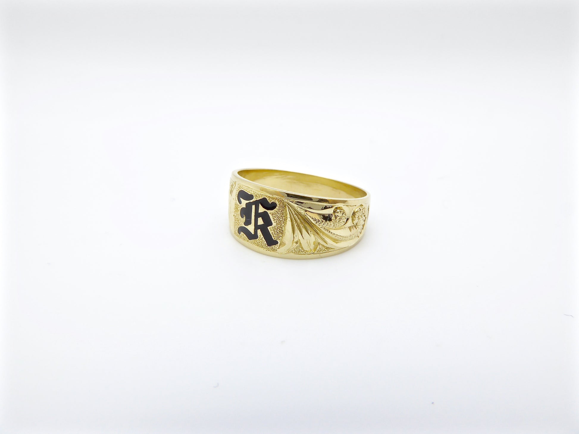 Gold Ring with Letter 2 image 0